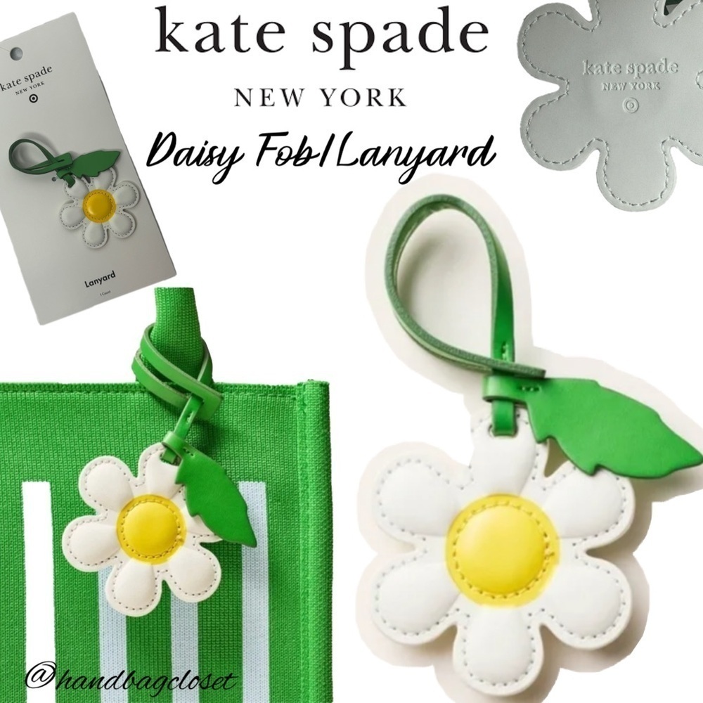 Kate Spade X Target Daisy Flower Lanyard Bag Charm Fob Keychain